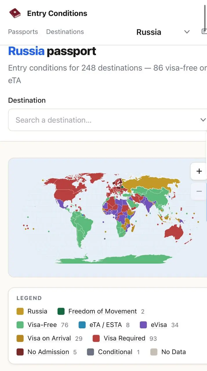 ✈️ путешествия
Мне попался удобный сервис — entryconditions | Сетка — социальная сеть от hh.ru