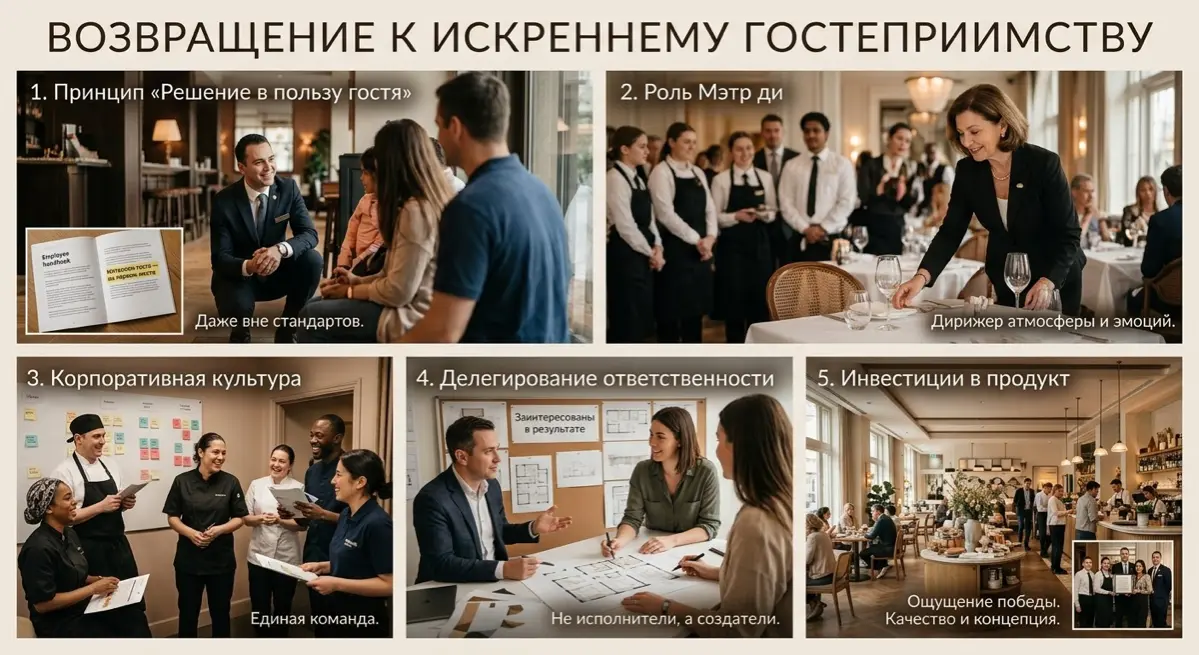Возвращение к искреннему гостеприимству.
Гостеприимство — это не просто теплота и открытость. Это искусство, которое требует внимания, культуры и профессионализма | Сетка — социальная сеть от hh.ru