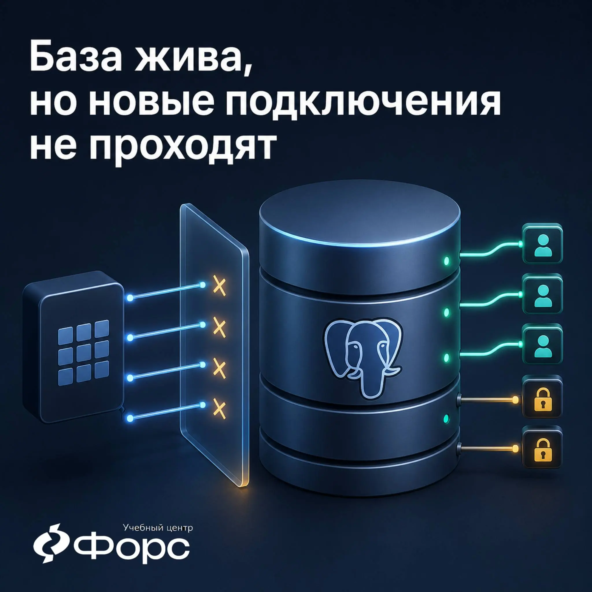 🛠️ PostgreSQL отвечает, открытые сессии работают, но приложение периодически получает подключения:
FATAL: remaining connection slots are reserved...
Снаружи это похоже на «база недоступна» | Сетка — социальная сеть от hh.ru