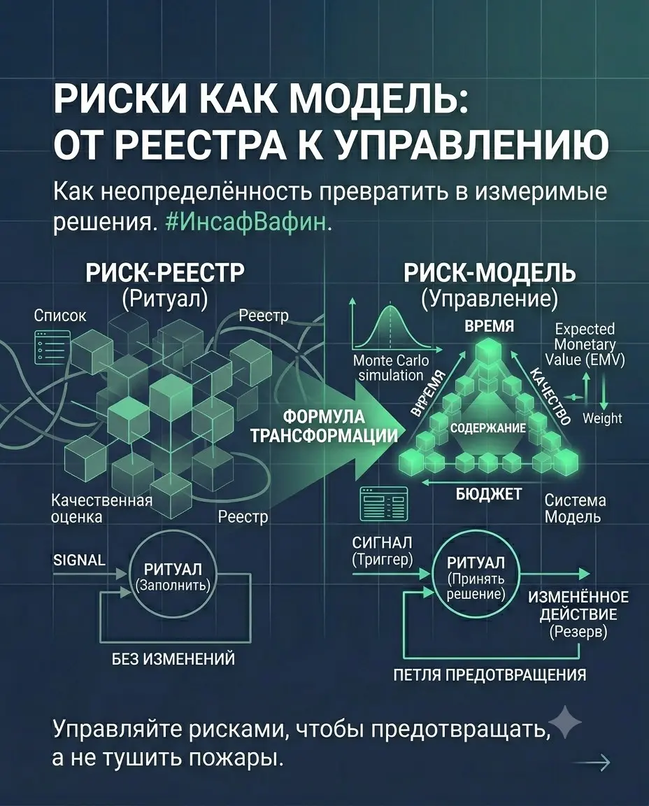 Риски как модель: от реестра к управлению | Сетка — социальная сеть от hh.ru