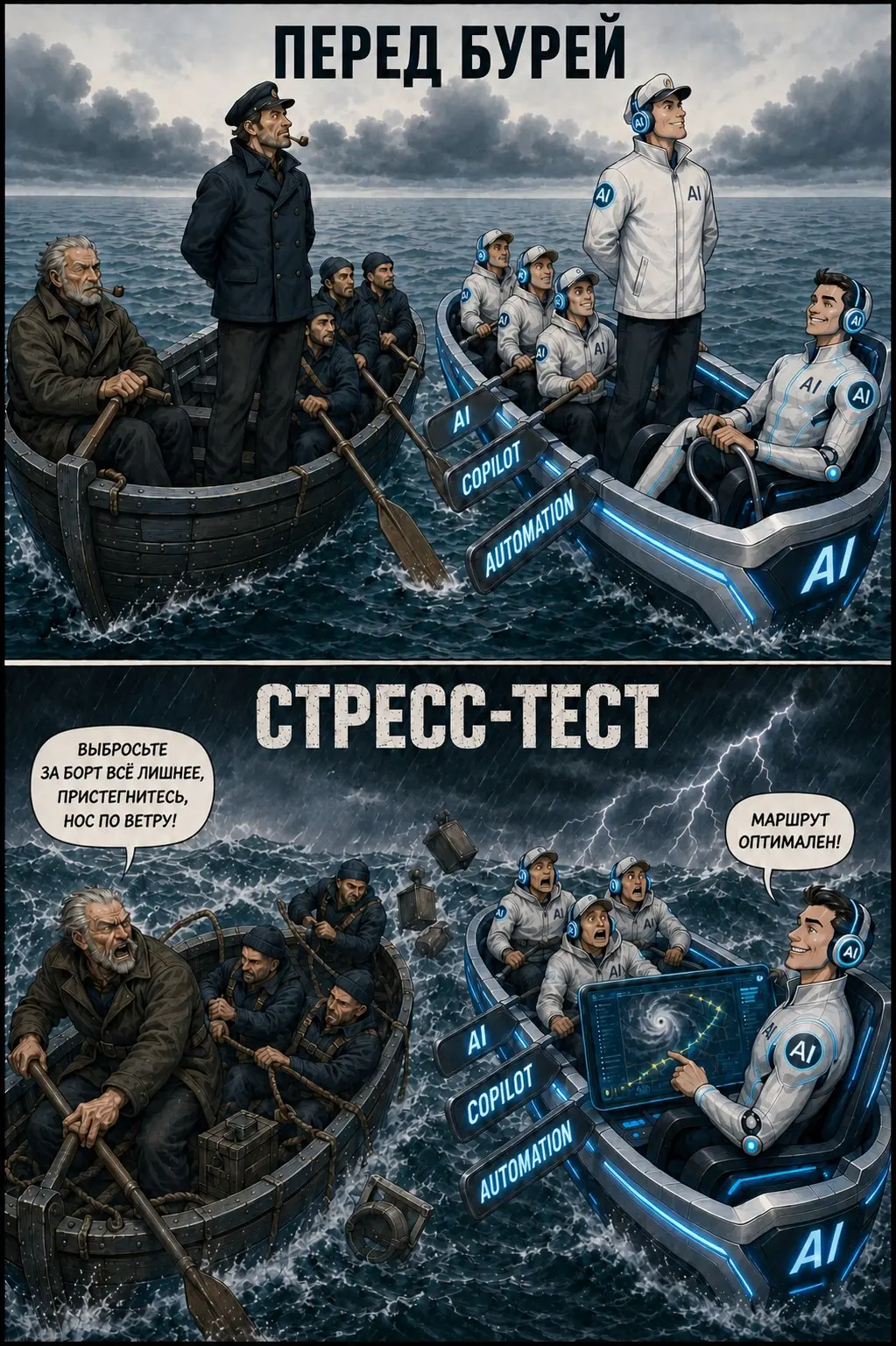 🧭 Кадр №22: AI в датасете: «шторм - это романтично» | Сетка — социальная сеть от hh.ru