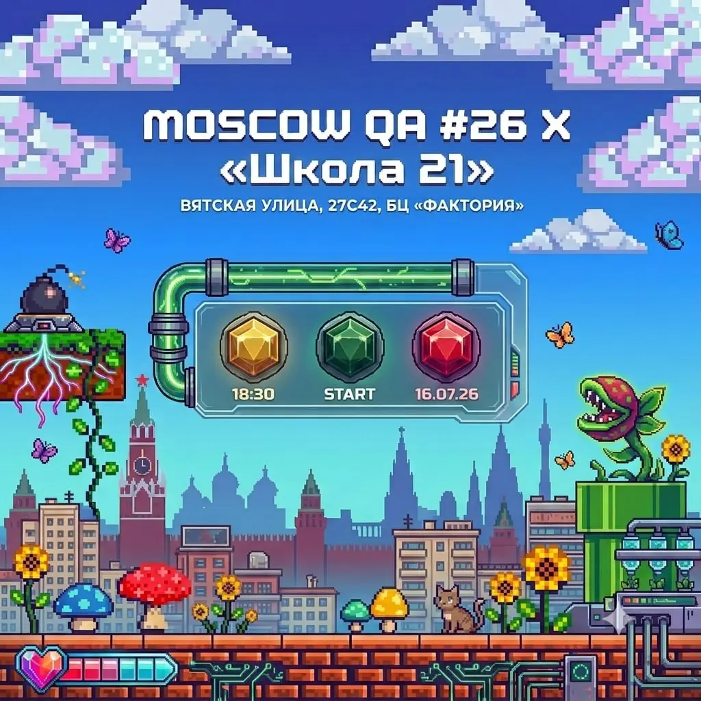 Открываем регистрацию на митап Moscow QA#26 x «Школа 21 | Сетка — социальная сеть от hh.ru
