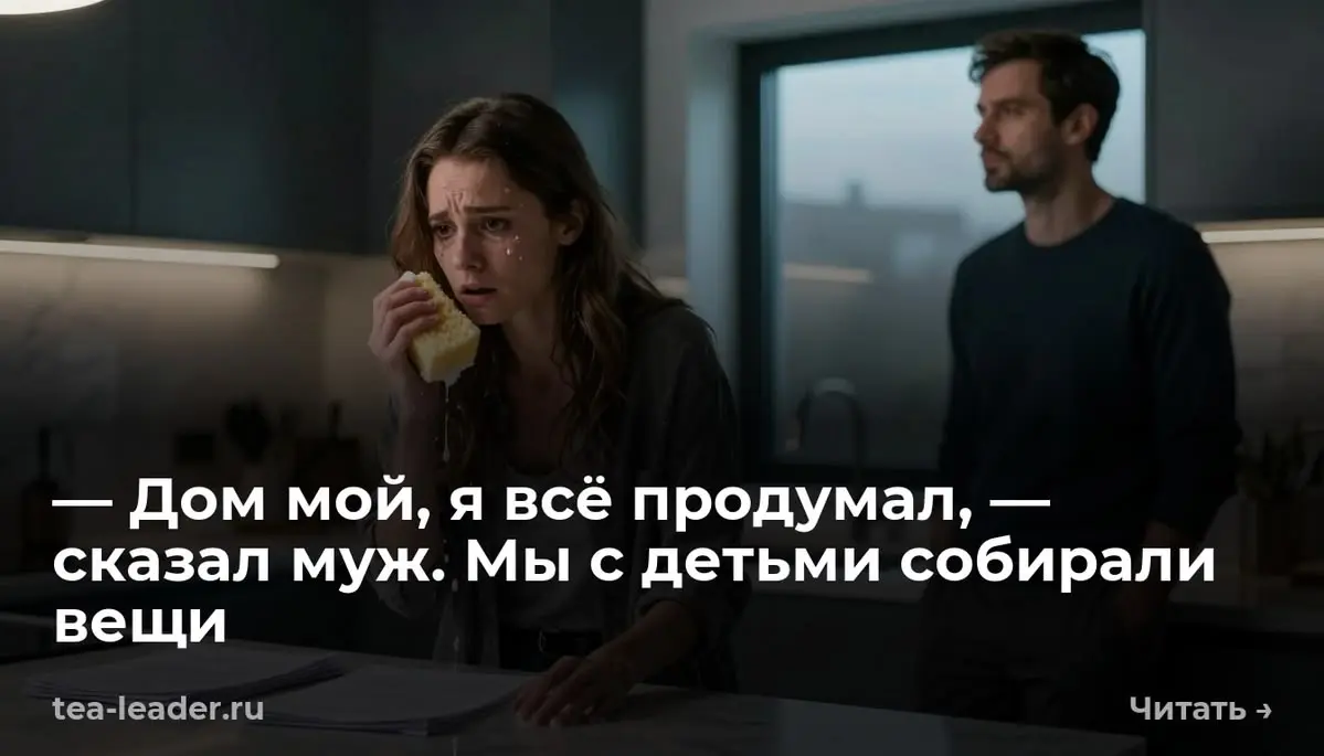— Дом мой, я всё продумал, — сказал муж. Мы с детьми собирали вещи
Он положил на кухонный остров стопку распечатанных листов и аккуратно выровнял их по краю столешницы | Сетка — социальная сеть от hh.ru