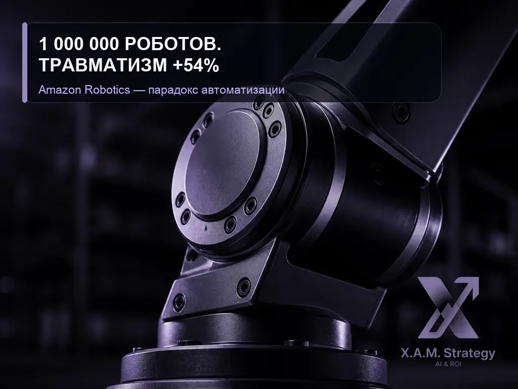 🤖 Amazon построил 1 миллион роботов. И увеличил травматизм на 54%.
В роботизированных складах компании — 7,9 серьёзных травм на 100 работников. В нероботизированных — 5,1.
Это не поломка оборудования | Сетка — социальная сеть от hh.ru