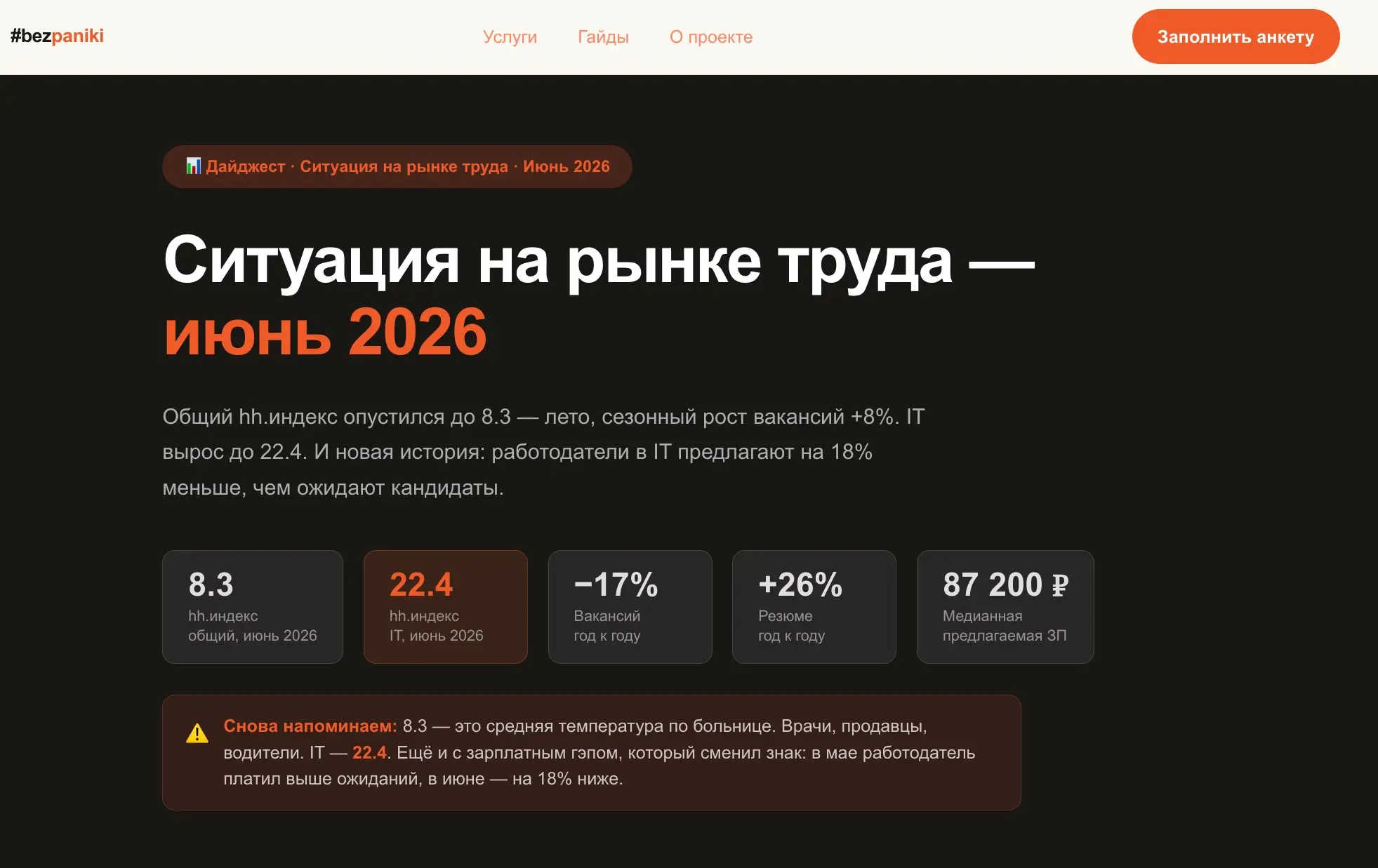 hh опубликовал отчёт о рынке труда за июнь. | Сетка — социальная сеть от hh.ru