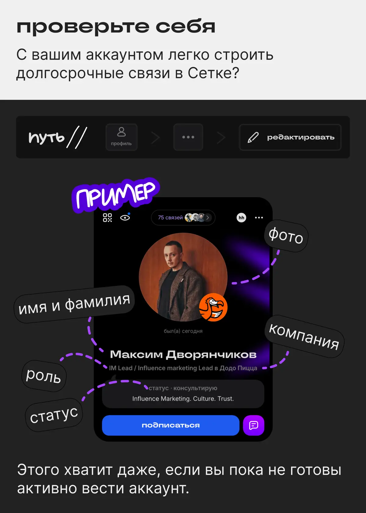 В Сетке знакомятся с реальными людьми | Сетка — социальная сеть от hh.ru