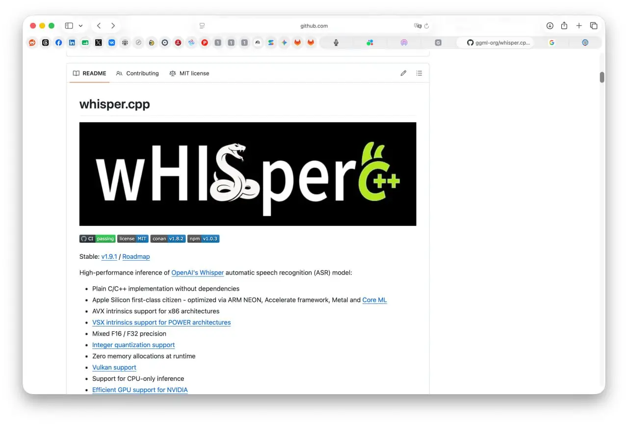 whisper.cpp — это такой изящный привет современным облачным подпискам и неповоротливым программам | Сетка — социальная сеть от hh.ru