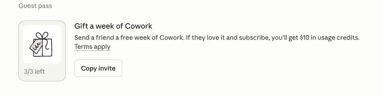 Если кому нужно:
https://claude.ai/referral/QwyI2FwnqA?s=cowork&v=apps | Сетка — социальная сеть от hh.ru