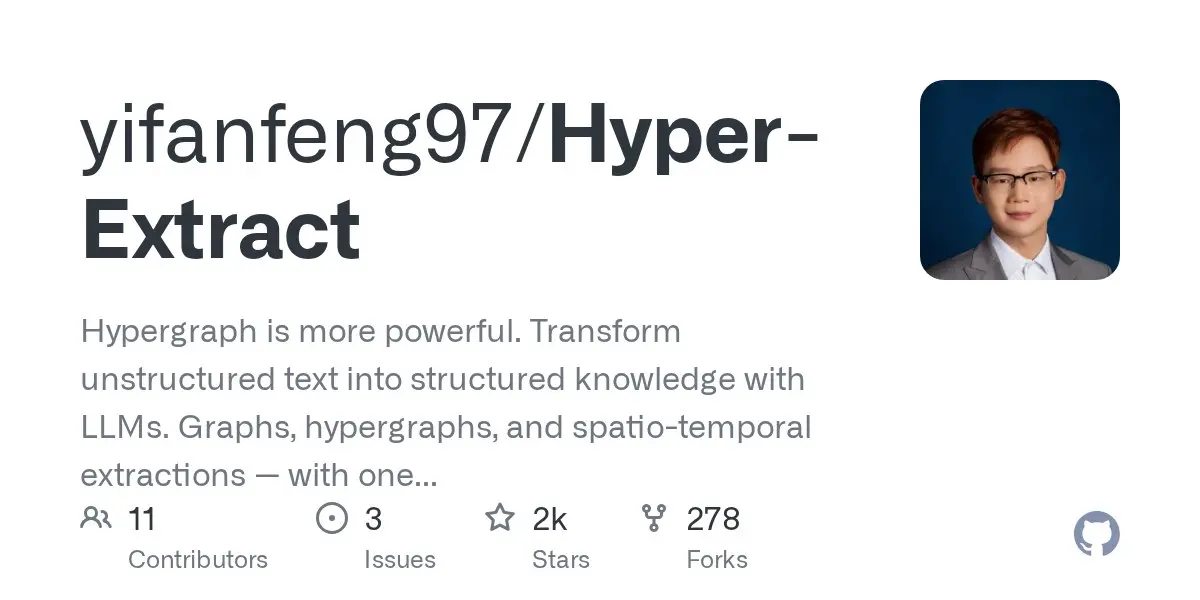 Hyper-Extract — инструмент, который использует ИИ для превращения запутанных документов в чистые, структурированные знания, такие как списки, графы и связанные данные, одной командой | Сетка — социальная сеть от hh.ru