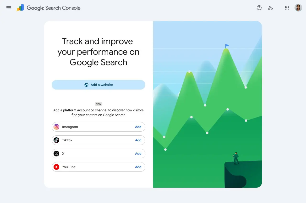 Google Search Console 📊 показывает данные о результативности контента на социальных платформах
Google внедрил новый тип ресурса — Ресурсы платформы (platform properties), который включает YouTube, Ins... | Сетка — социальная сеть от hh.ru