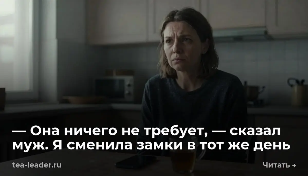 — Она ничего не требует, — сказал муж. Я сменила замки в тот же день
Денис оставил свой телефон на обувной полке в прихожей, прямо поверх неоплаченных квитанций | Сетка — социальная сеть от hh.ru