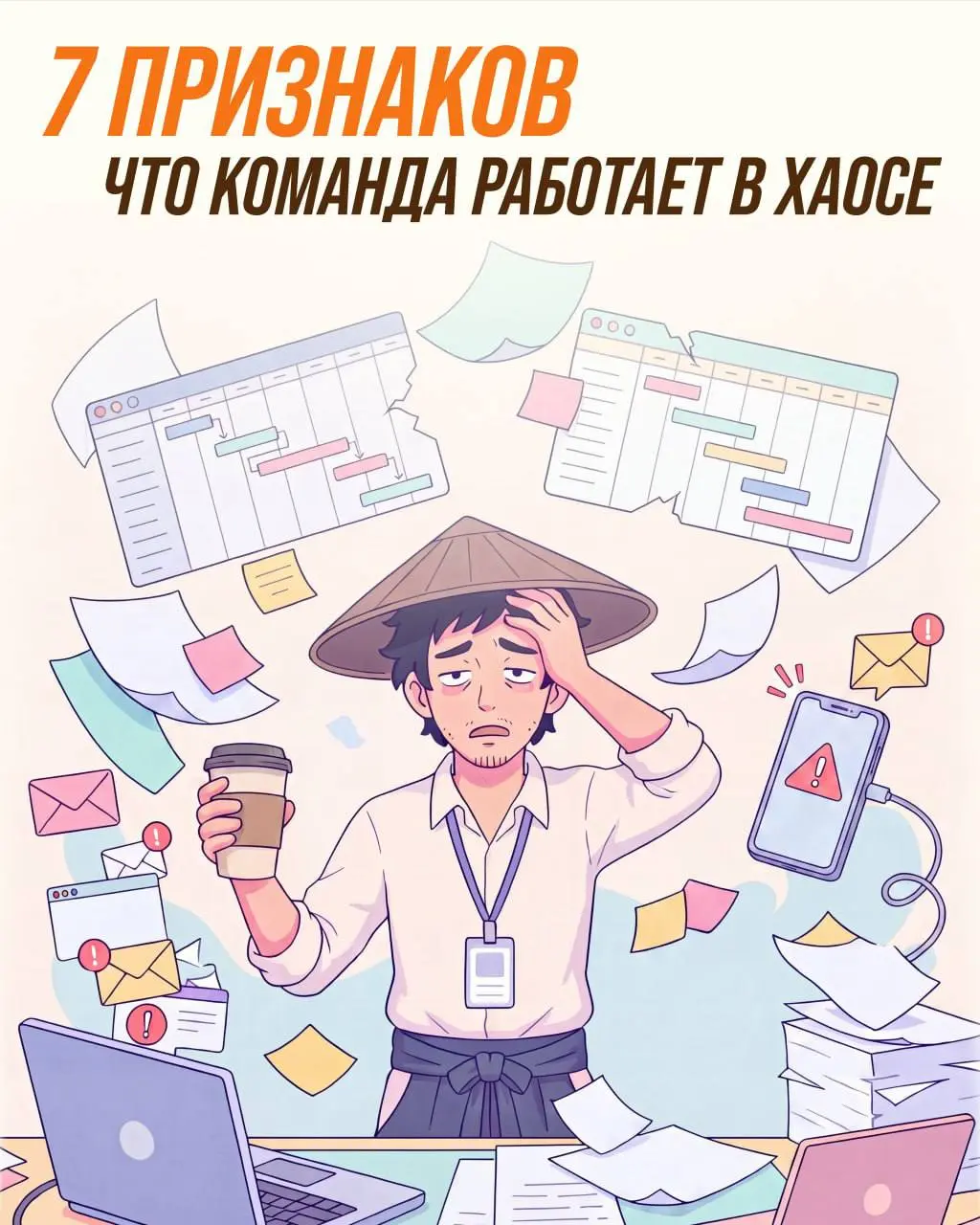 Рабочий хаос редко начинается с громких провалов.
Обычно всё выглядит вполне привычно:
🔸 «Сейчас найду…»
🔸 «Давайте ещё раз обсудим.»
🔸 «Кто это делает?»
🔸 «Скиньте ссылку ещё раз | Сетка — социальная сеть от hh.ru