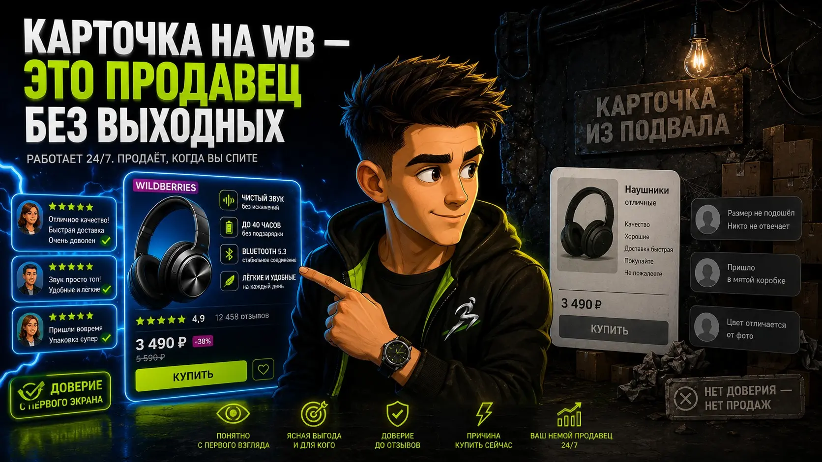 Карточка на WB — это продавец без выходных | Сетка — социальная сеть от hh.ru