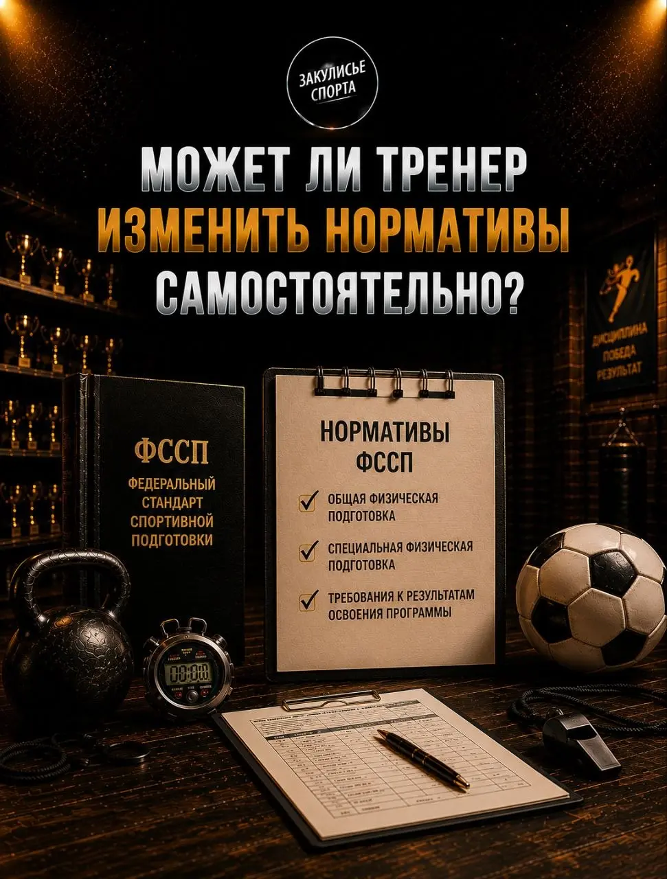 МОЖЕТ ЛИ ТРЕНЕР ИЗМЕНИТЬ НОРМАТИВЫ САМОСТОЯТЕЛЬНО⁉️
📘Нормативы для зачисления и перевода спортсменов устанавливаются не тренером, они определяются федеральными стандартами спортивной подготовки (ФССП)... | Сетка — социальная сеть от hh.ru