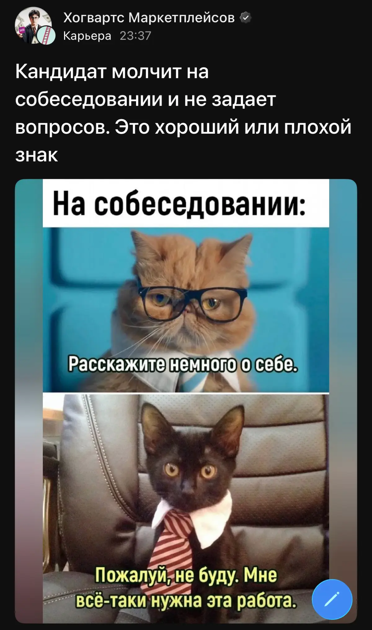 Кандидат молчит на собеседовании и не задает вопросов. | Сетка — социальная сеть от hh.ru
