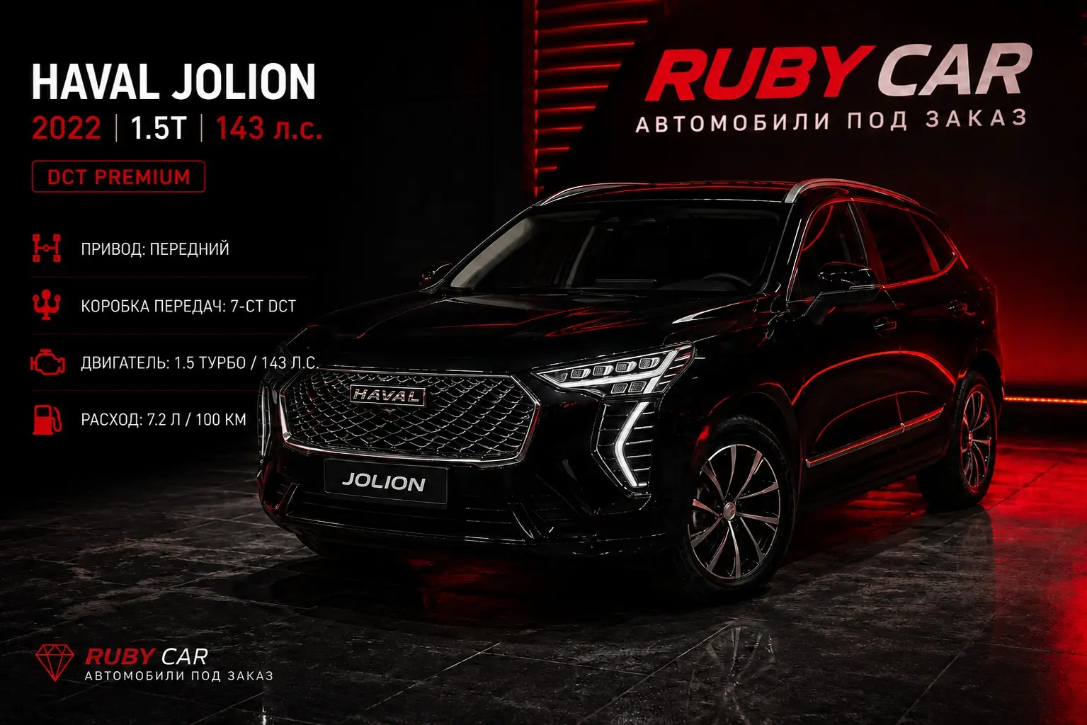 Haval Jolion 2022 1.5 Turbo DCT Premium (143 л.с.) | Сетка — социальная сеть от hh.ru