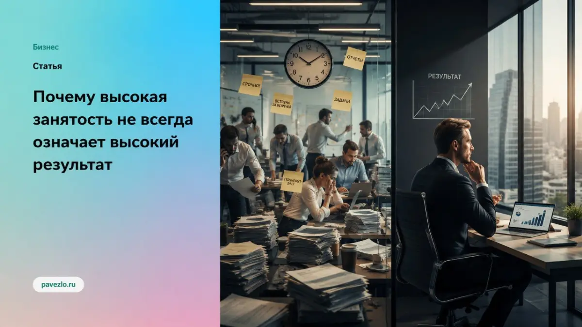 Почему высокая занятость не всегда означает высокий результ | Сетка — социальная сеть от hh.ru