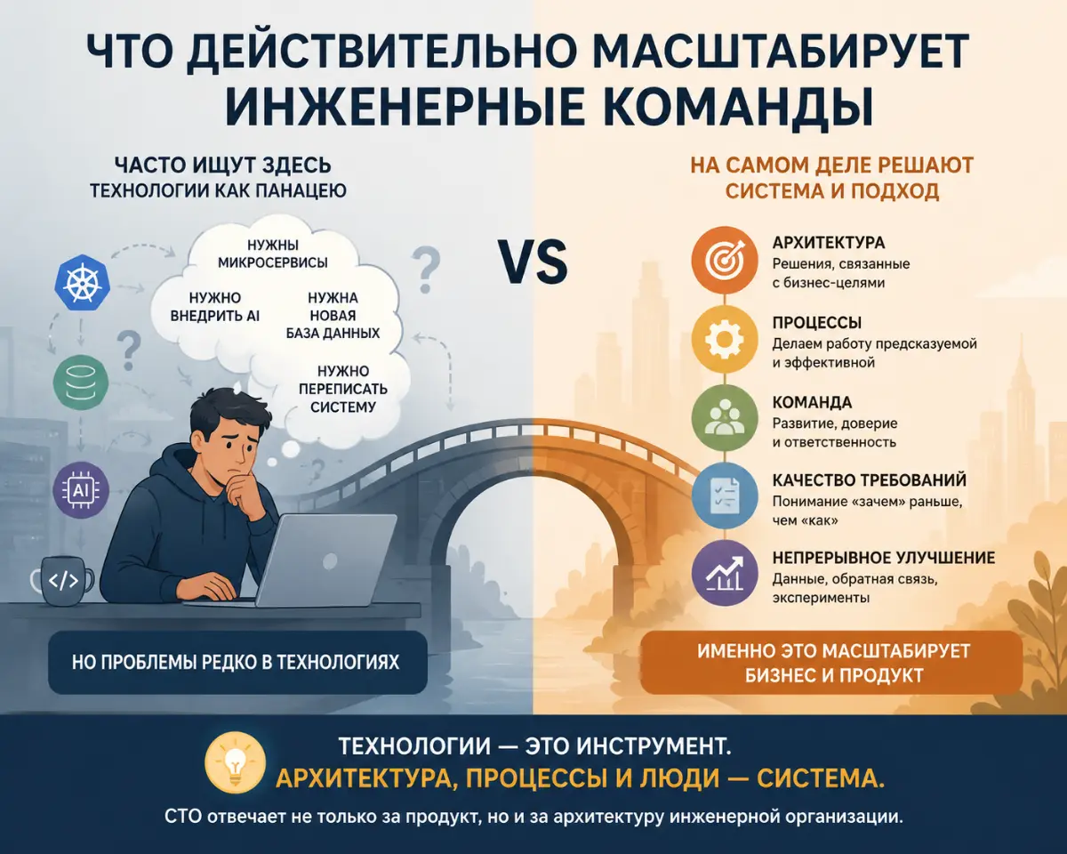 Почему сильные инженерные команды редко говорят о технология | Сетка — социальная сеть от hh.ru