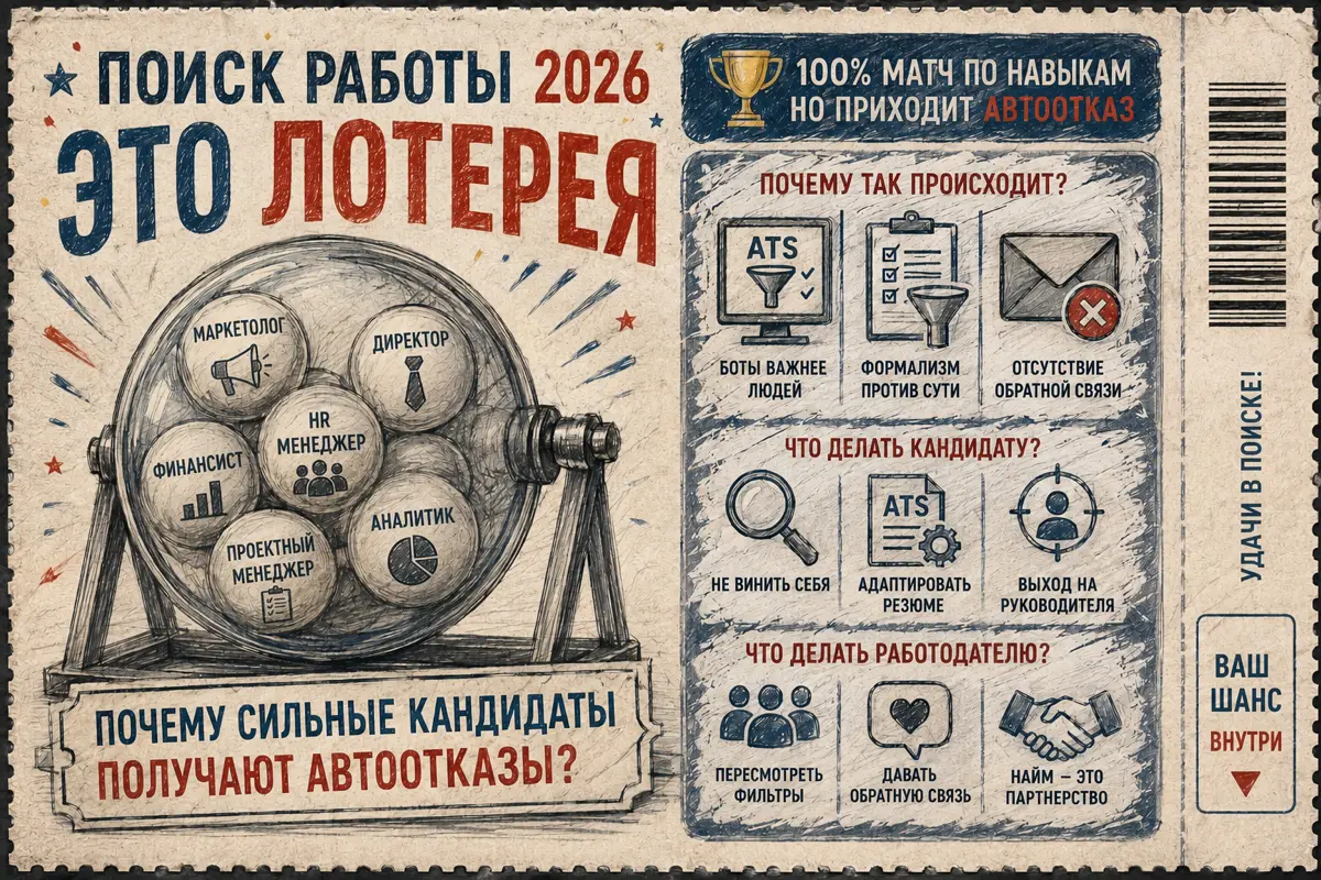 Поиск работы 2026- Лотерея🎲 | Сетка — социальная сеть от hh.ru