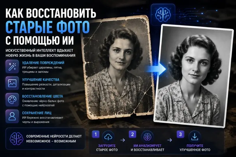 Как восстановить старые фото с помощью ии | Сетка — социальная сеть от hh.ru
