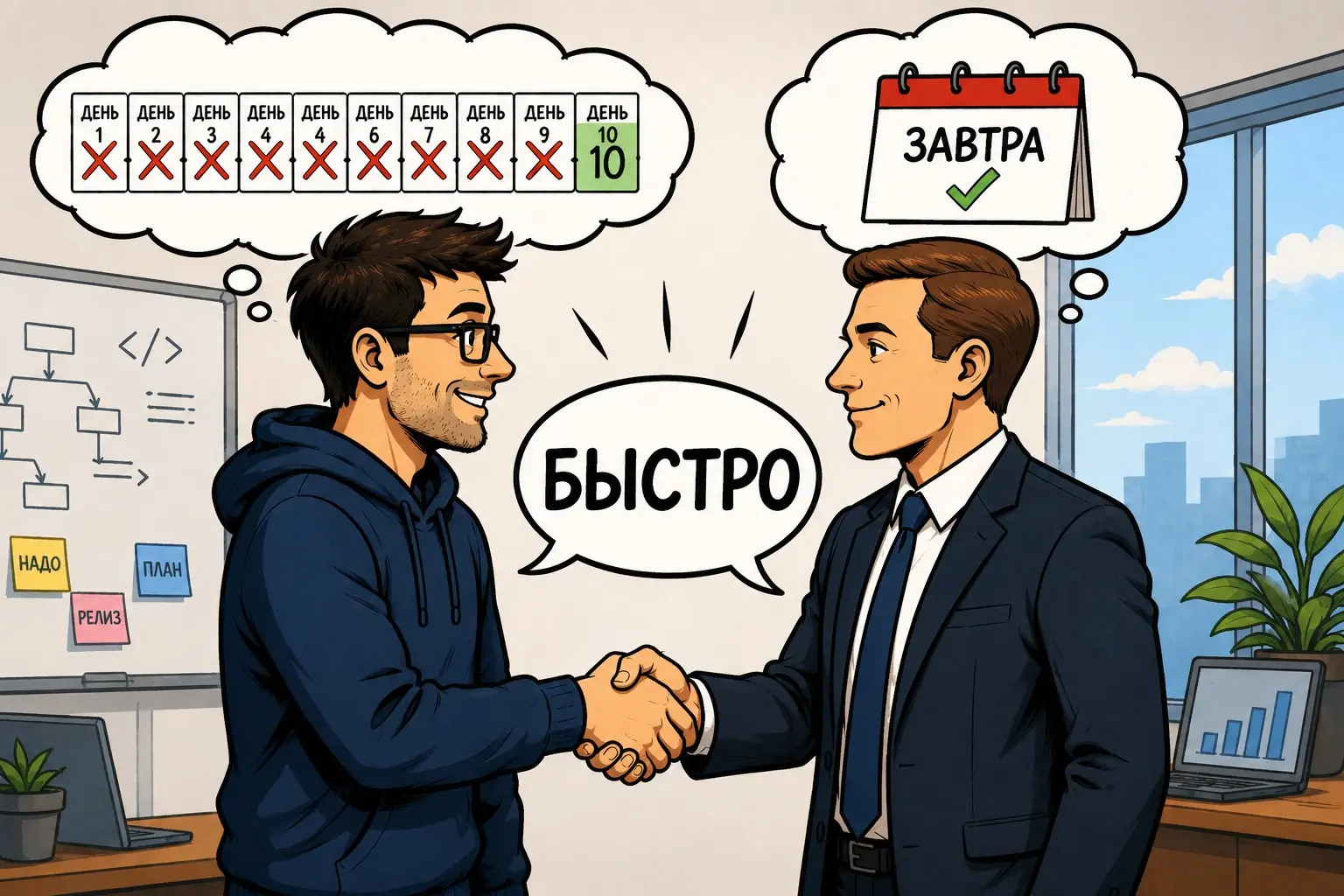 Разработчик может не понимать термины из предметной области бизнеса. Бизнес может не понимать профессиональные термины, которыми пользуется разработчик | Сетка — социальная сеть от hh.ru