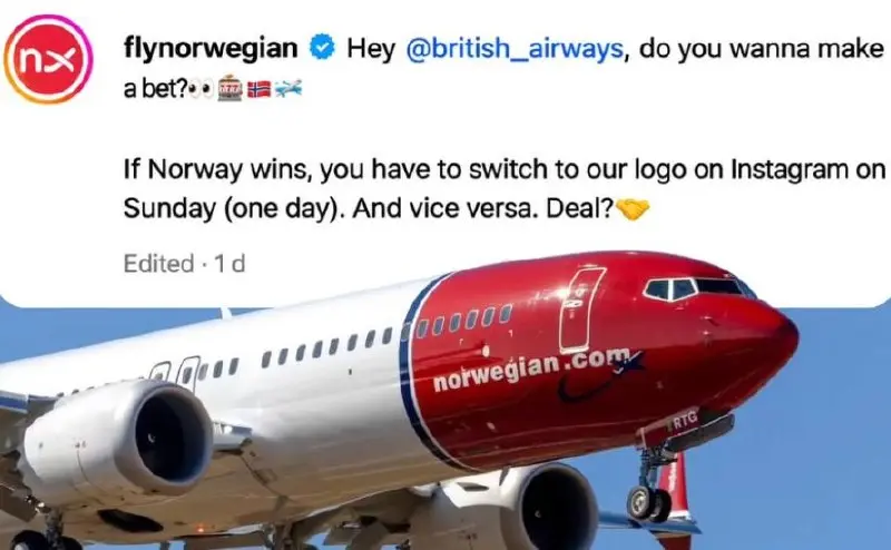 Забавный ситуатив от Norwegian Air и British Airways | Сетка — социальная сеть от hh.ru
