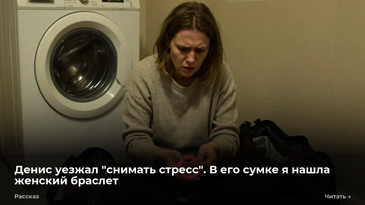 Денис уезжал "снимать стресс". В его сумке я нашла женский браслет
Мокрая ткань тяжело шлепнулась на дно стиральной машины | Сетка — социальная сеть от hh.ru