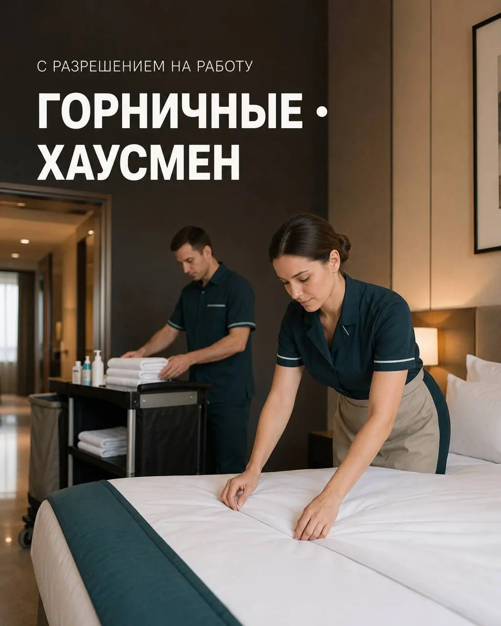 1️⃣ГОРНИЧНАЯ,
2️⃣ХАУСМЕН
80 000₽ - 100 000₽
Отель
• Москва / Подмосковье
• Гостиничный бизнес
• +79854885959
Полное описание вакансии размещено в Телеграм и Макс | Сетка — социальная сеть от hh.ru