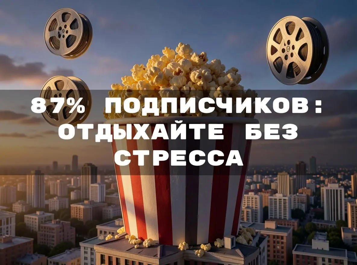 87% наших подписчиков отмечают: просмотр фильмов и сериалов в нашем канале помогает снять стресс после рабочего дня | Сетка — социальная сеть от hh.ru