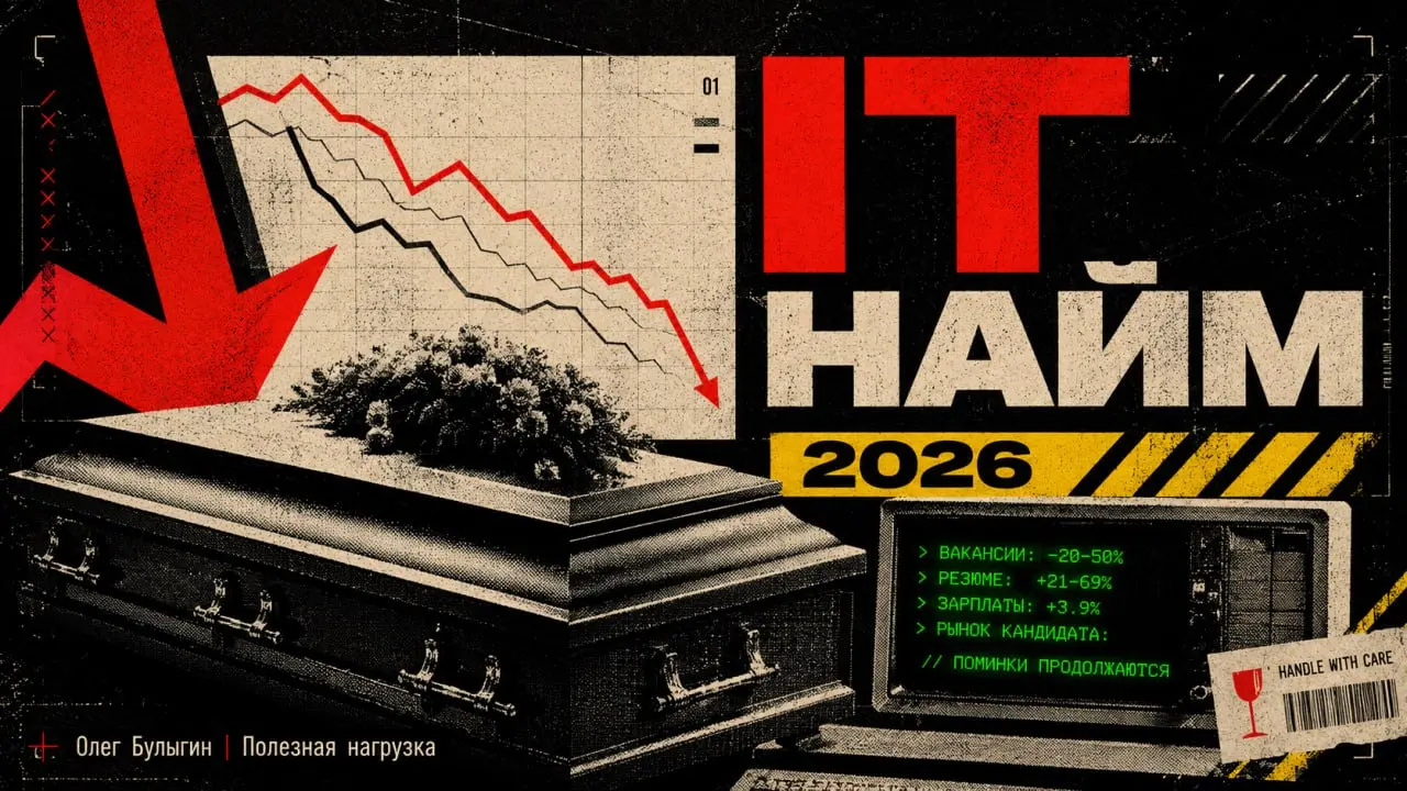 IT-найм 2026: продолжаем поминки по «рынку кандидата» 📉
«Коммерсантъ» выкатил статью с итогами первого полугодия на рынке IT-кадров | Сетка — социальная сеть от hh.ru