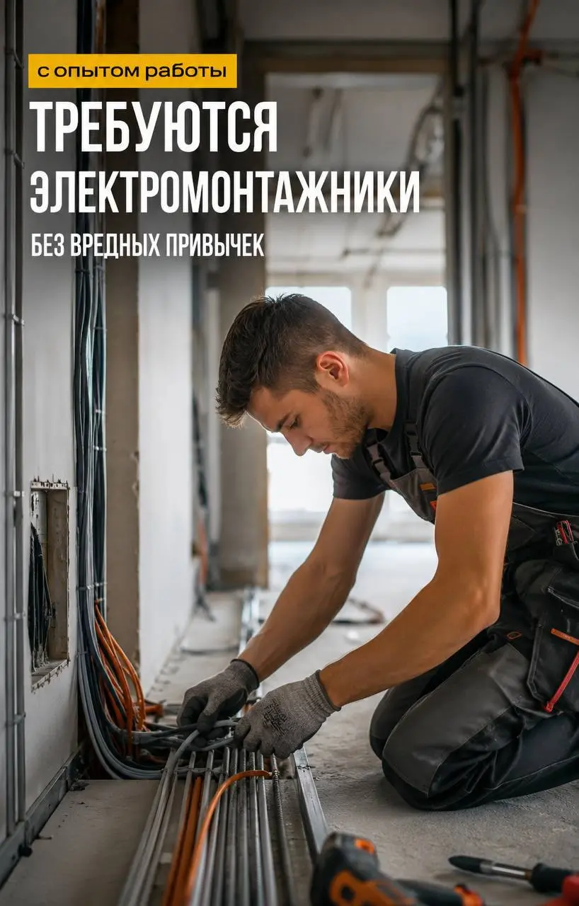 ЭЛЕКТРОМОНТАЖНИК
От 8000₽/смена
Прямой работодатель
• Москва, м. Бутырская
• Строительство
• +79167540415
Полное описание вакансии размещено в Телеграм и Макс | Сетка — социальная сеть от hh.ru