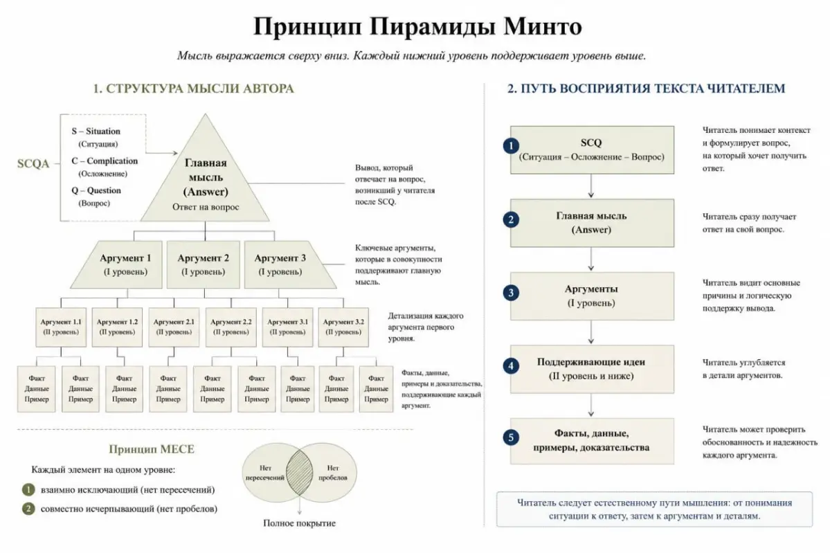 Принцип пирамиды Минто: SCQ (SCQA) | Сетка — социальная сеть от hh.ru