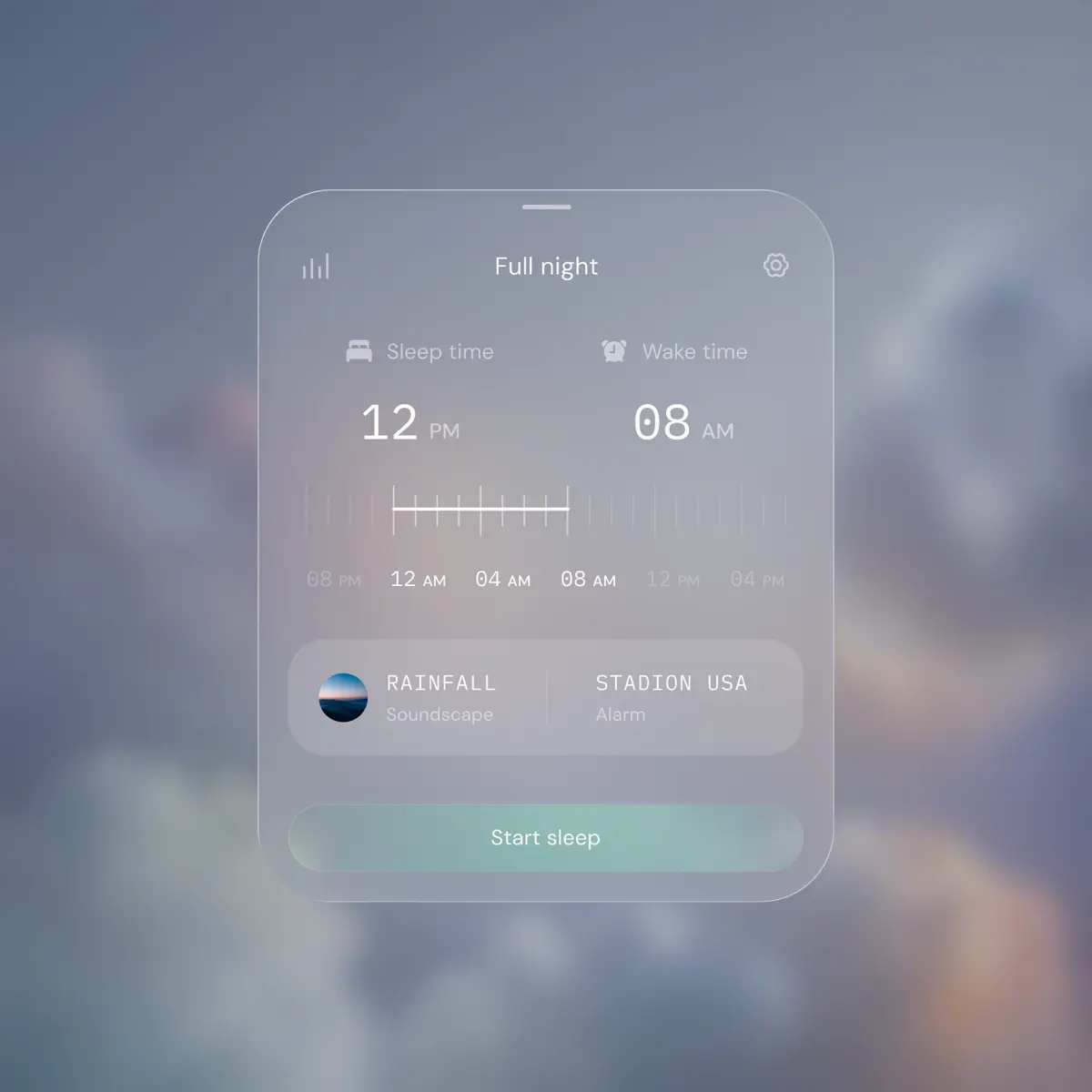 Sleep tracker // ui-concept | Сетка — социальная сеть от hh.ru