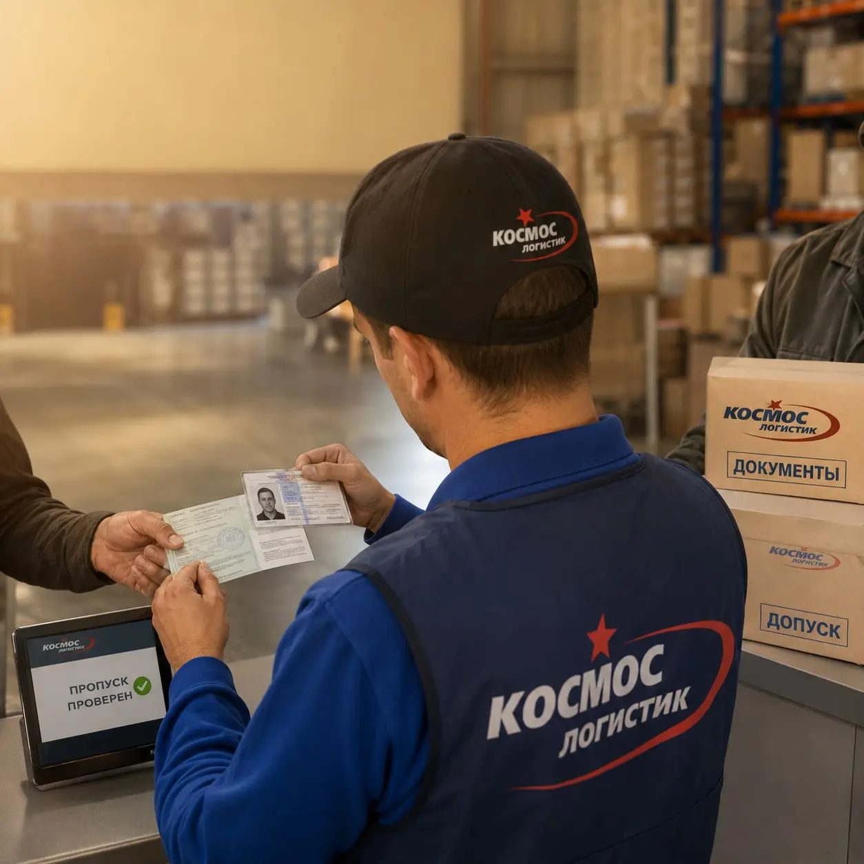 Контроль доступа на склад
Для безопасности фиксируйте время въезда и выезда авто. В Космос Логистик мы проверяем документы за 10 минут, экономя время. Хранение от 25 р, выгрузка от 140 р | Сетка — социальная сеть от hh.ru