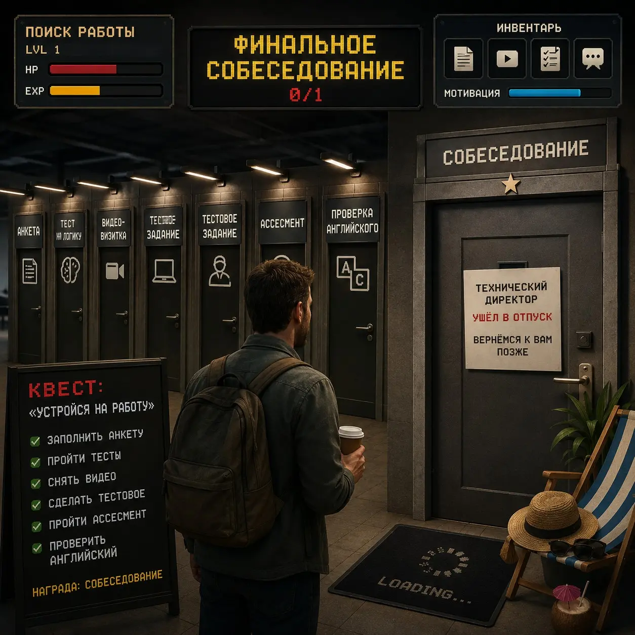 Когда поиск работы начинает напоминать многоэтапный квест | Сетка — социальная сеть от hh.ru