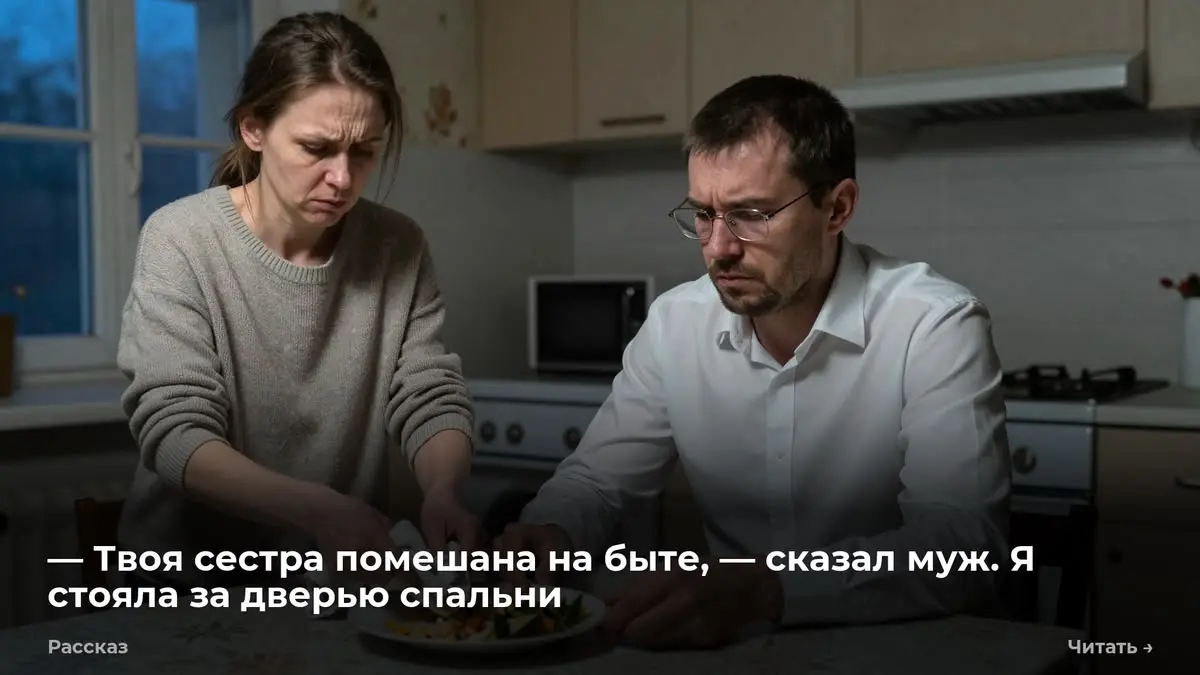 — Твоя сестра помешана на быте, — сказал муж. Я стояла за дверью спальни
— Ты пахнешь зажаркой, Аня | Сетка — социальная сеть от hh.ru