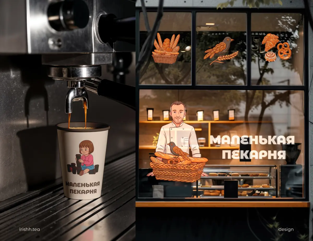 Фирменный стиль для пекарни | Little Bakery | Сетка — социальная сеть от hh.ru
