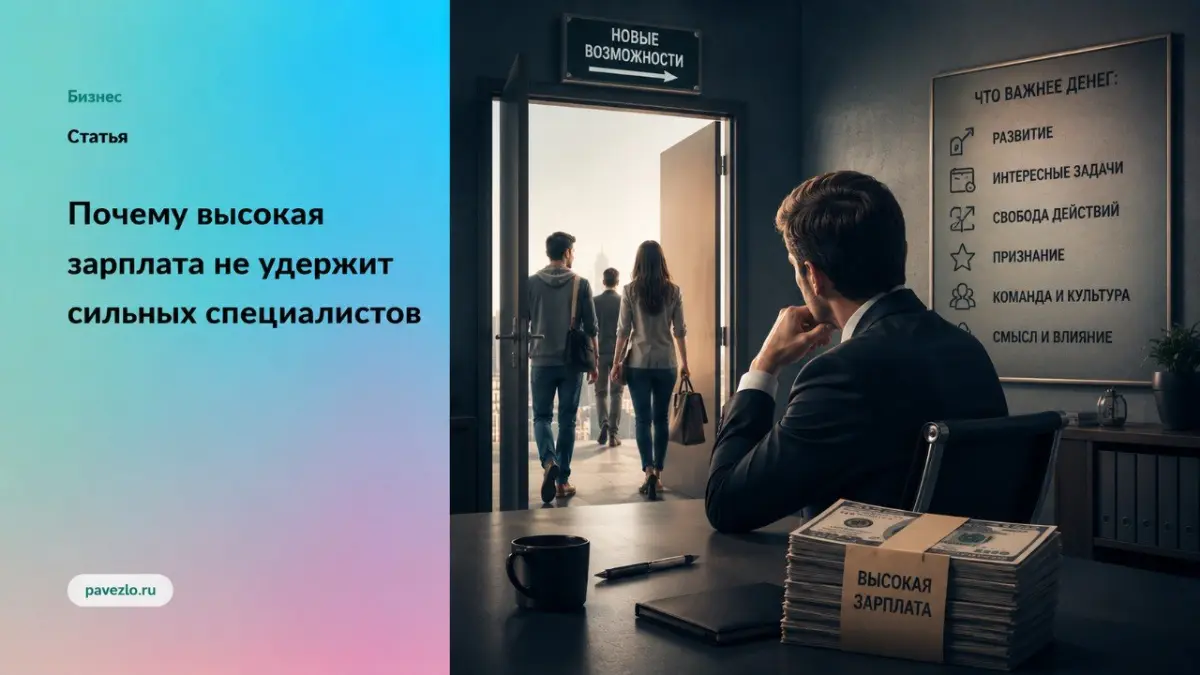 Почему высокая зарплата не удержит сильных специалистов | Сетка — социальная сеть от hh.ru
