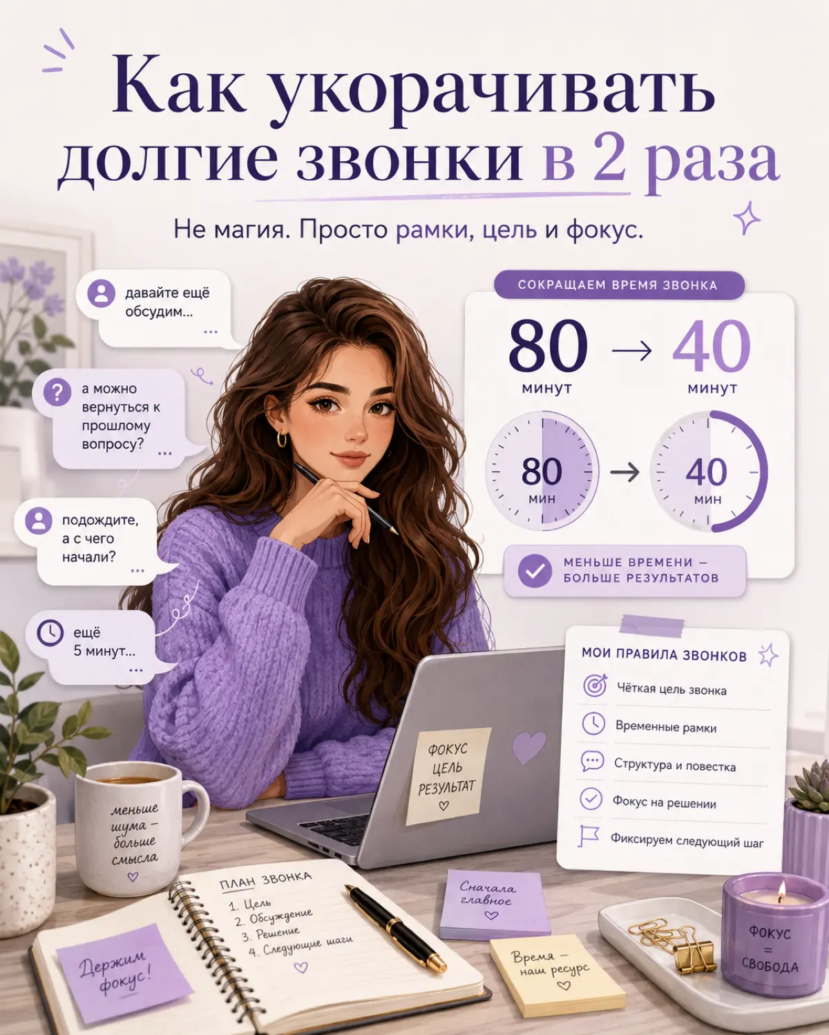Приемы, чтобы укорачивать долгие звонки в 2 раза ☎️ | Сетка — социальная сеть от hh.ru