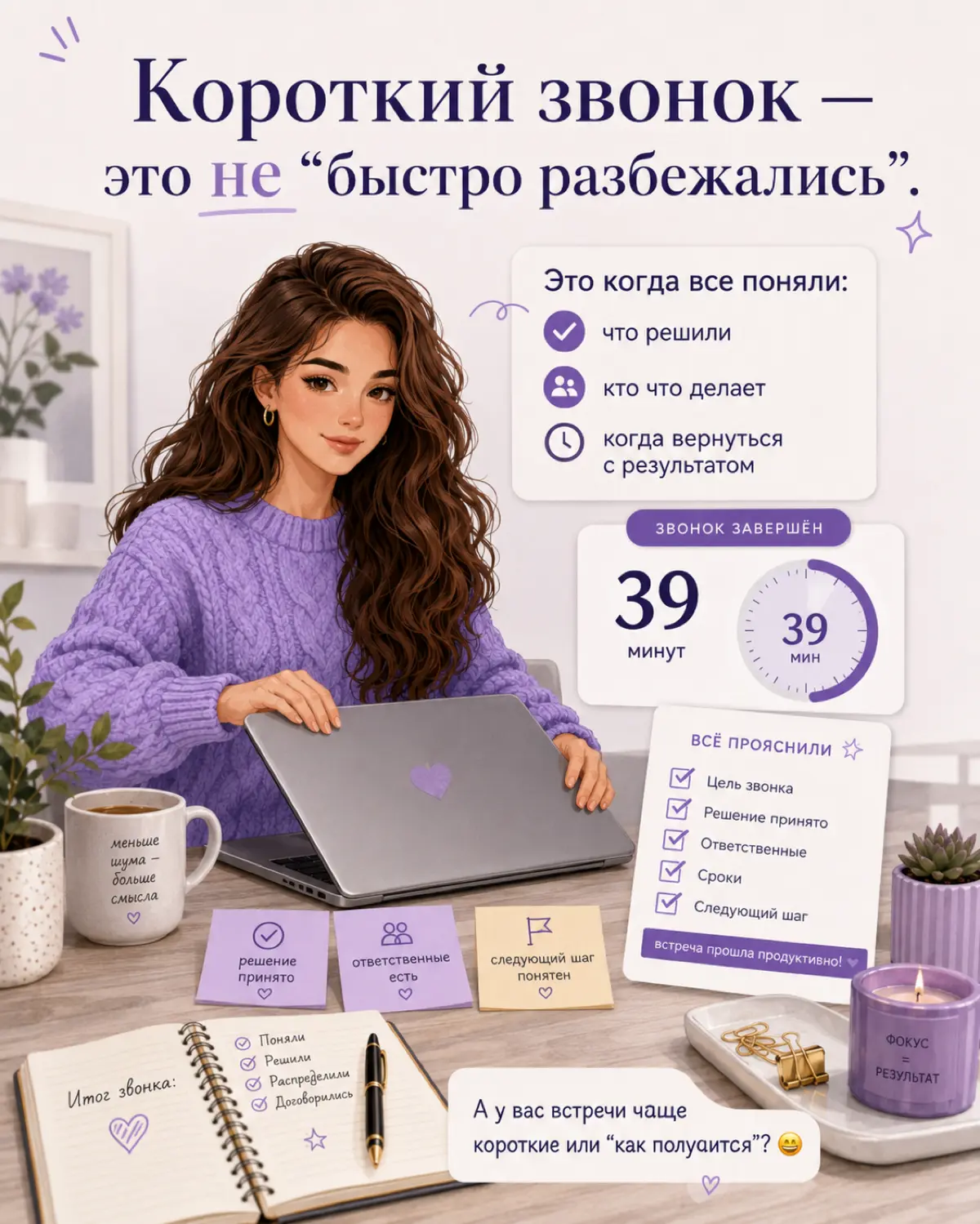 Приемы, чтобы укорачивать долгие звонки в 2 раза ☎️ | Сетка — социальная сеть от hh.ru