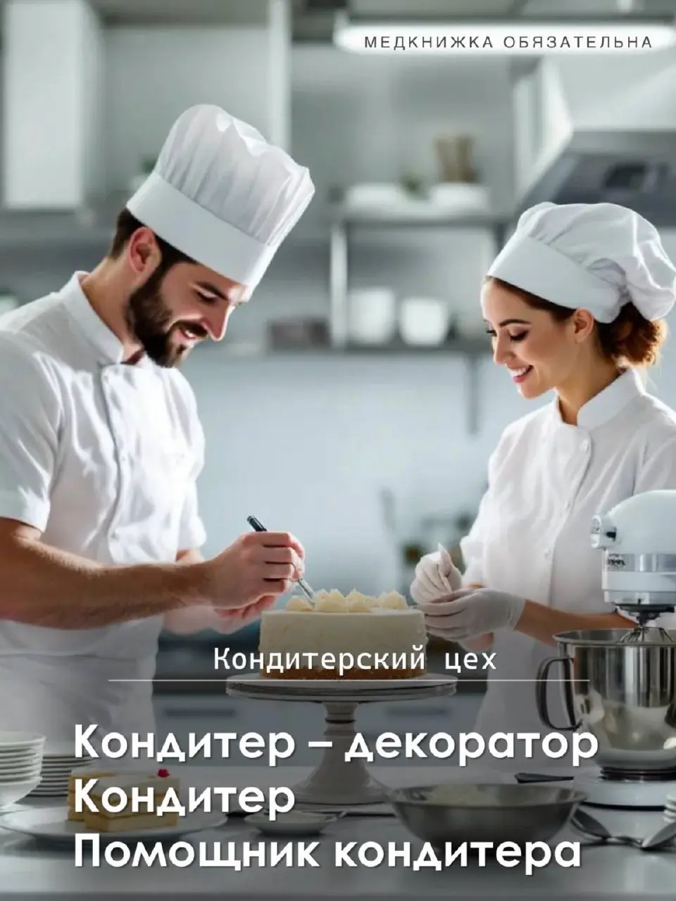 1️⃣ КОНДИТЕР ДЕКОРАТОР - 6500₽/смена - опыт от 1 года
2️⃣ КОНДИТЕР - 5000₽/смена - опыт от 1 года
3️⃣ ПОМОЩНИК КОНДИТЕРА - 4500₽/смена
Анечка
• Москва, м | Сетка — социальная сеть от hh.ru