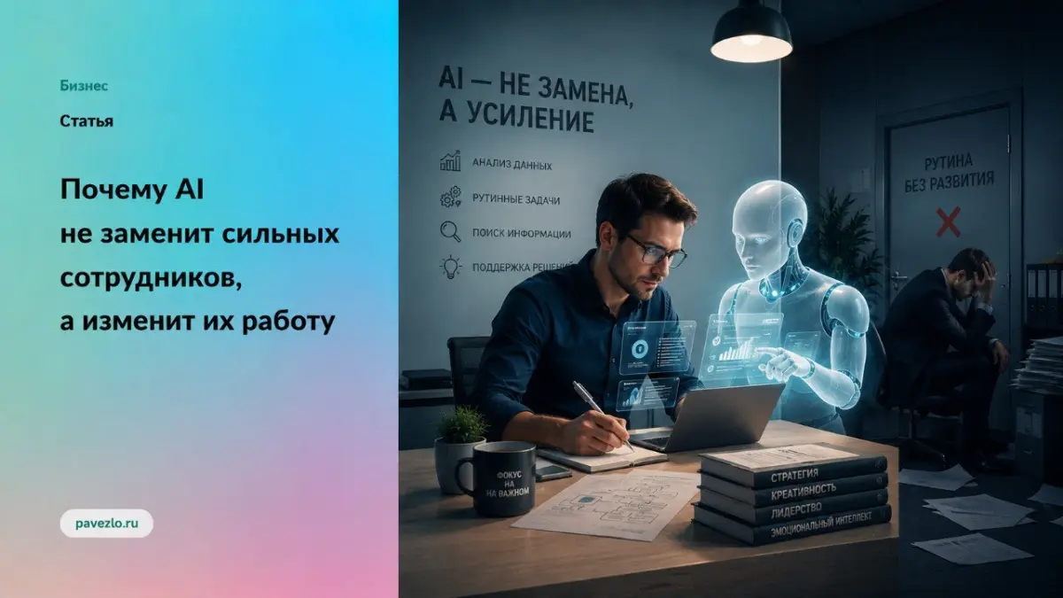 Почему AI не заменит сильных сотрудников | Сетка — социальная сеть от hh.ru