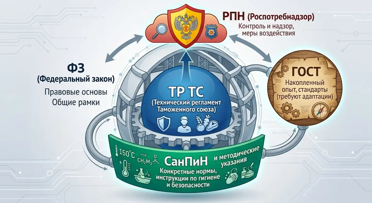 Объяснение о структуре и взаимосвязи различных нормативных документов в области пищевой безопасности
1 | Сетка — социальная сеть от hh.ru