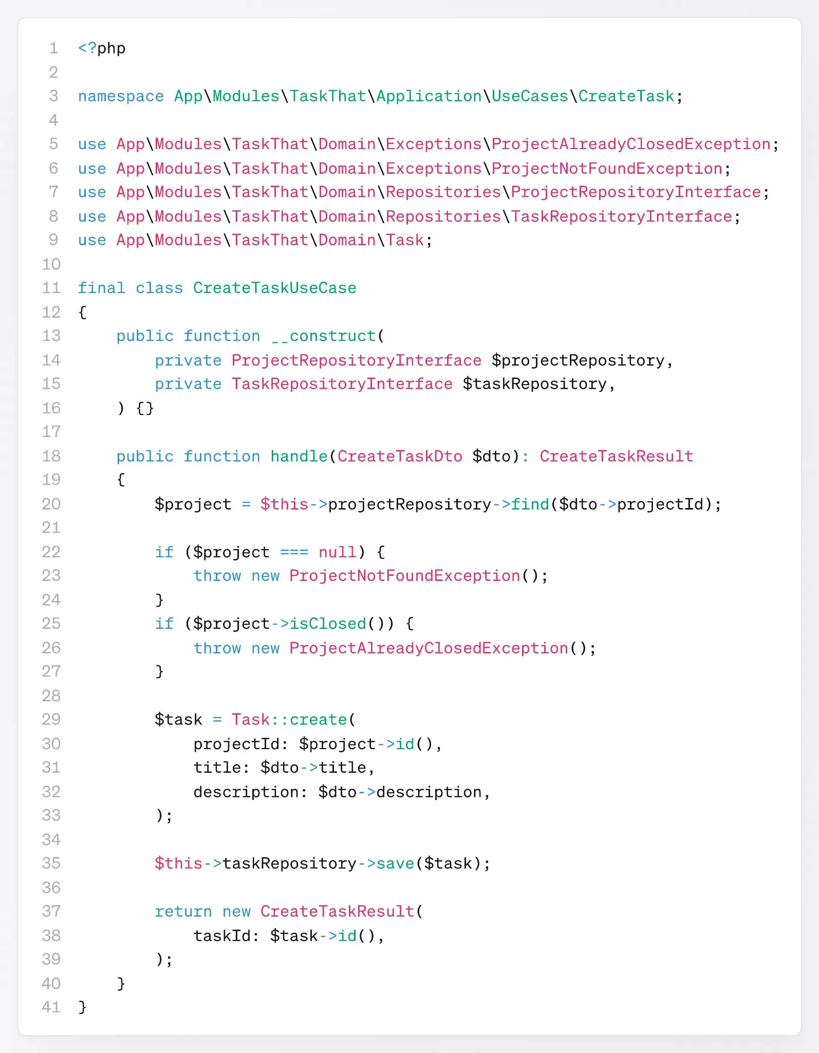 Application Layer нужен, чтобы явно выделить все действия, которые может выполнять система, и собрать их в одном месте, а не размазывать по контроллерам, кронам и очередям | Сетка — социальная сеть от hh.ru