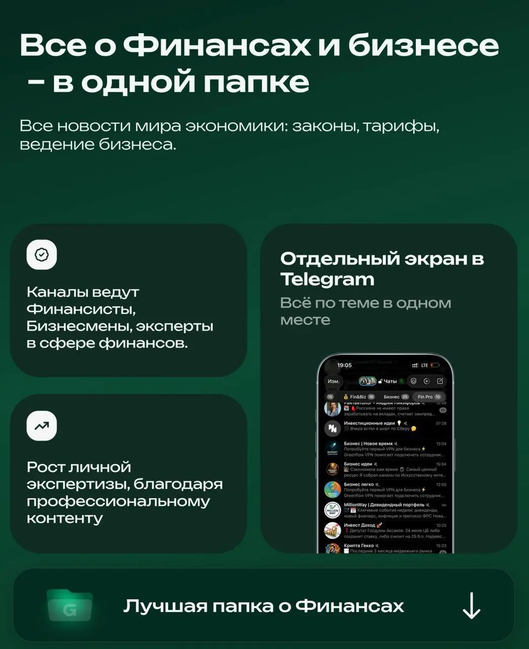 ⁉️ Устал искать интересные каналы с новостями мира финансов?
📁 ПАПКА С КАНАЛАМИ
В этой папке собраны каналы про бизнес и экономику, которые помогают быстрее разобраться в сфере, находить идеи и эконом... | Сетка — социальная сеть от hh.ru