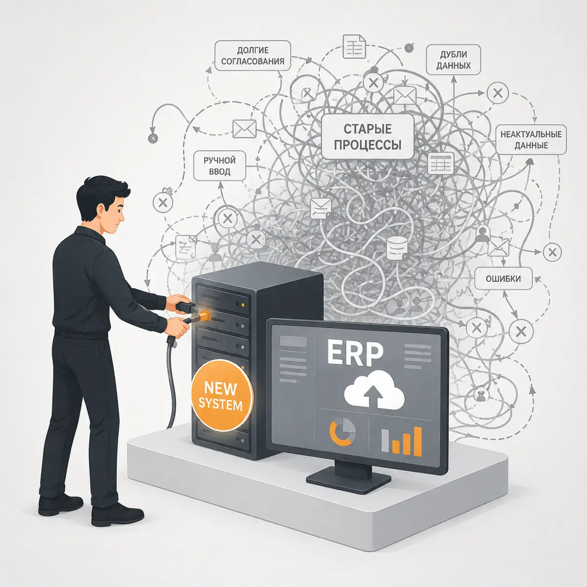 Новая база, а хаос старый: главная ошибка перехода на ERP | Сетка — социальная сеть от hh.ru