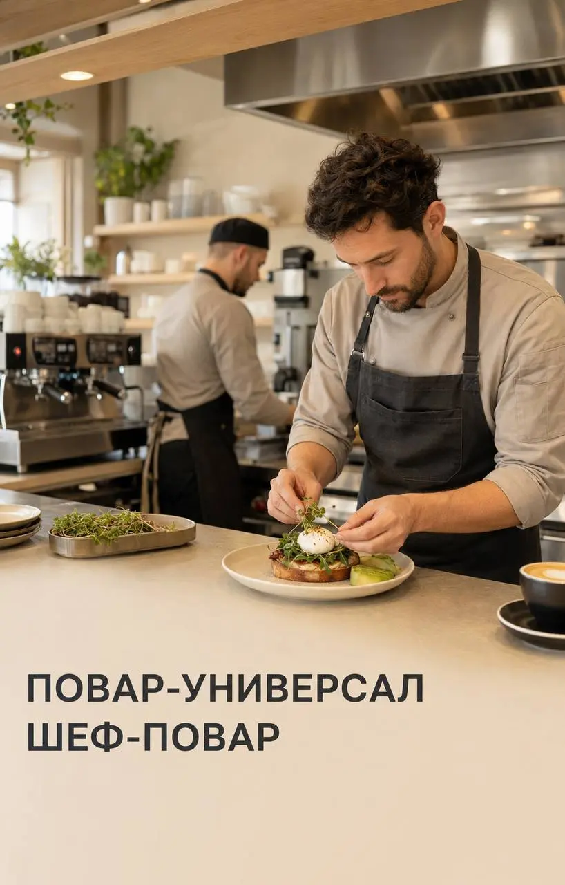 1️⃣ПОВАР-УНИВЕРСАЛ - от 5500₽/смена2️⃣ШЕФ-ПОВАР - от 180000₽/месяц
Восемь утра
• Москва, ЖК «Сердце Столицы»
• Рестораны/Кафе
• +79774778090
Полное описание вакансии размещено в Телеграм и Макс | Сетка — социальная сеть от hh.ru