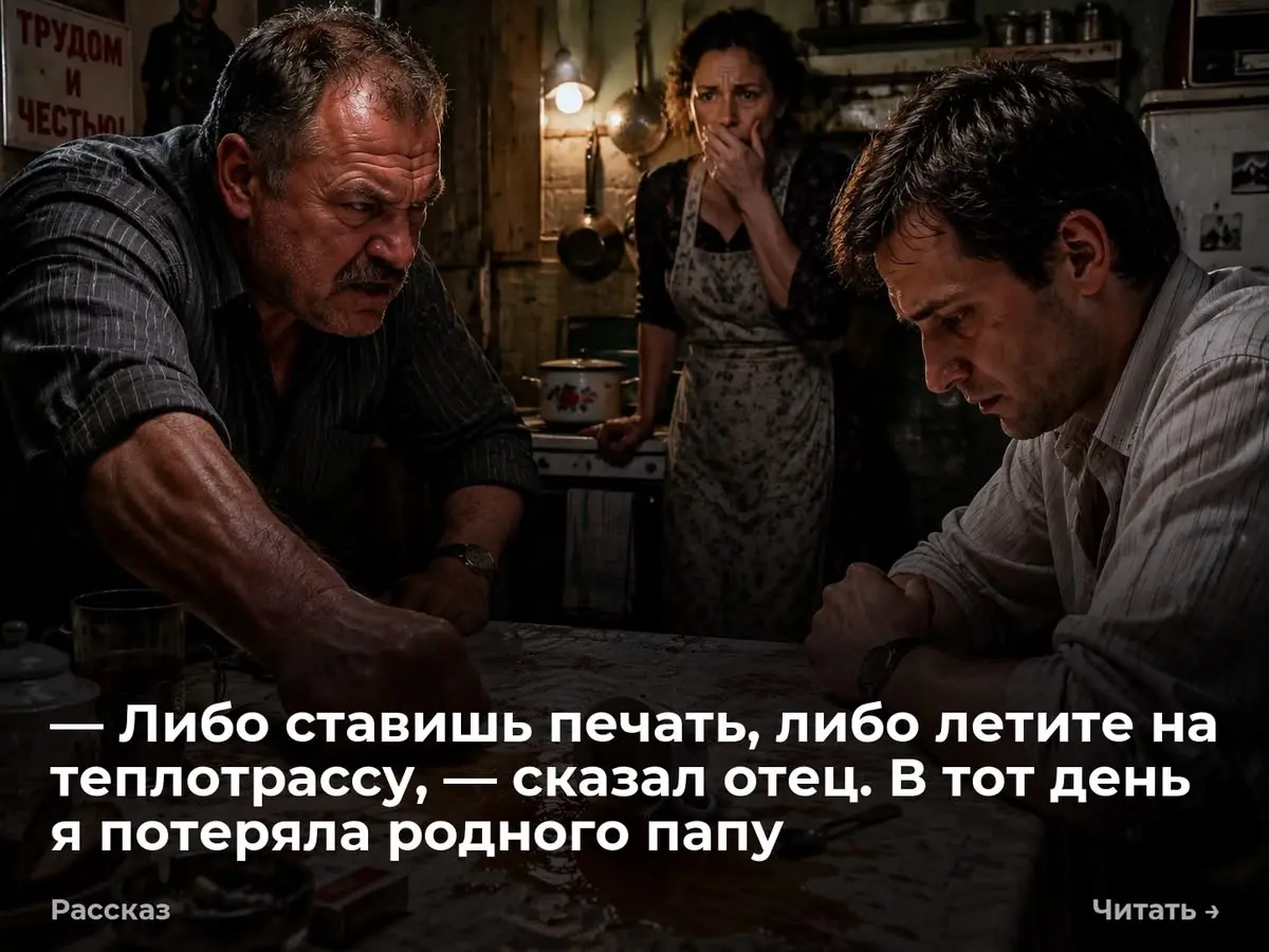 — Либо ставишь печать, либо летите на теплотрассу, — сказал отец | Сетка — социальная сеть от hh.ru