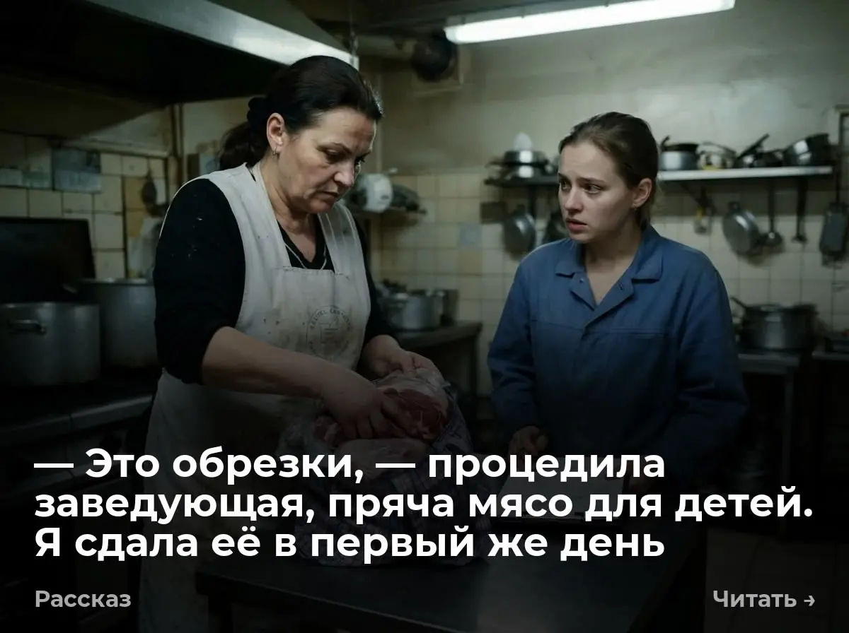 — Это обрезки, — процедила заведующая, пряча мясо для детей. Я сдала её в первый же день
Я толкнула дверь подсобки ровно в 06:15 утра. На кафельном полу стояли четыре коробки | Сетка — социальная сеть от hh.ru