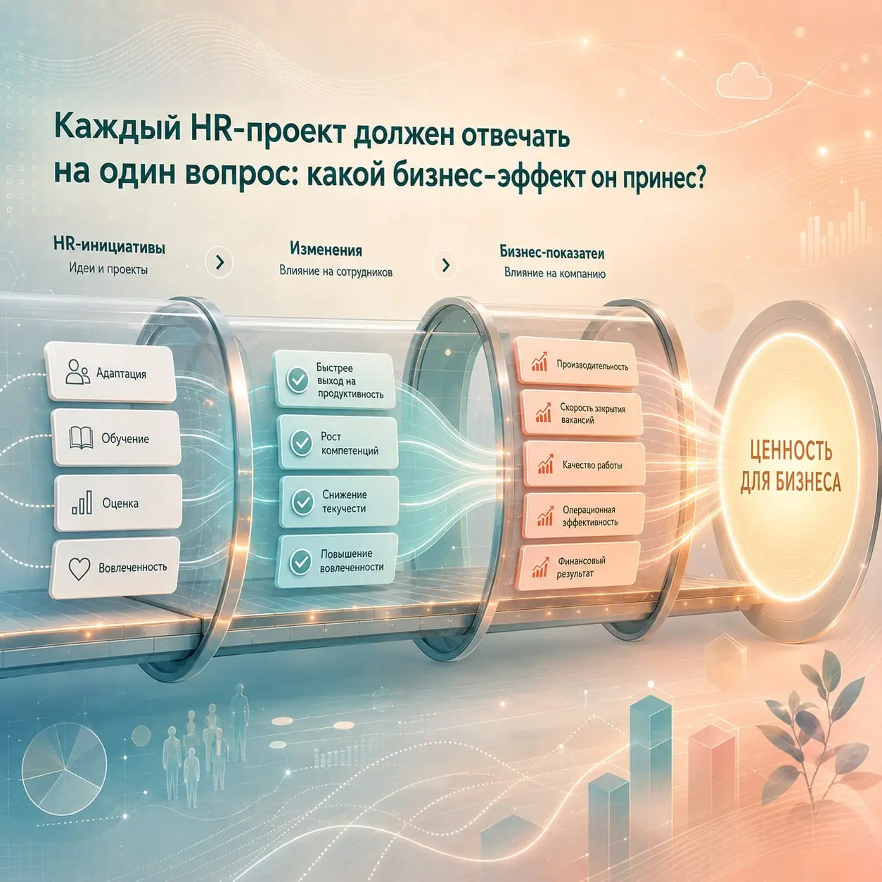 Каждый HR-проект всё чаще должен отвечать на один вопрос: какой бизнес-эффект он принес?
Еще несколько лет назад многие HR-команды жили в логике постоянного запуска новых инициатив | Сетка — социальная сеть от hh.ru